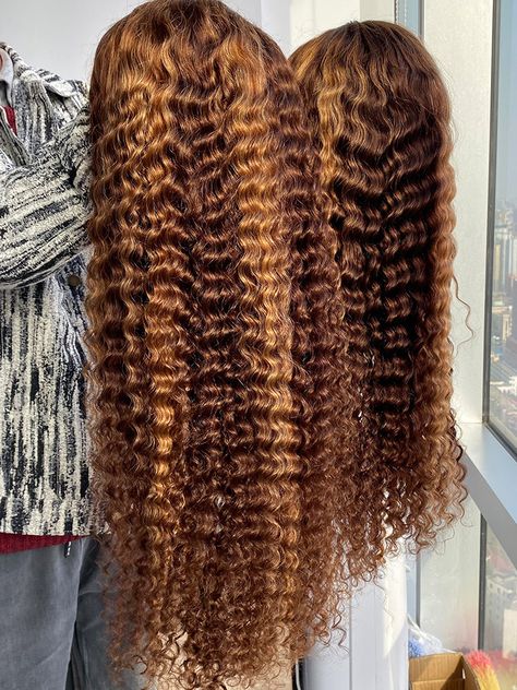 Highlights Ombre Hair Water Wave Human Hair Wigs Transparent Lace Wigs Pre Plucked
