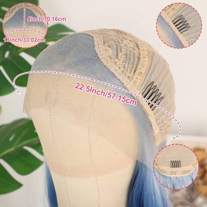 13x4 Free Part HD Lace Front Wig Ombre Purple Color Long Body Wave Synthetic Hair 180% Density Pre-Plucked Glueless Purple Ombre Colored Long Wavy Hair 26 Inch Free Part Soft Natural Look For Women Versatile Styling Options