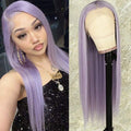 13x4 Free Part Mint Green Long Straight Lace Front Wigs Glueless Long Silky Straight Wigs Pre Plucked HD Lace 180% Density Light Green Wig Soft Free Part Wear And Go Lace Front Wigs For Fashion Women Party & Daily Wear 26 Inch